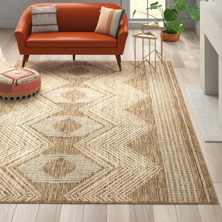Mistana™ Kendall Indoor / Outdoor Area Rug in Tan & Reviews Wayfair